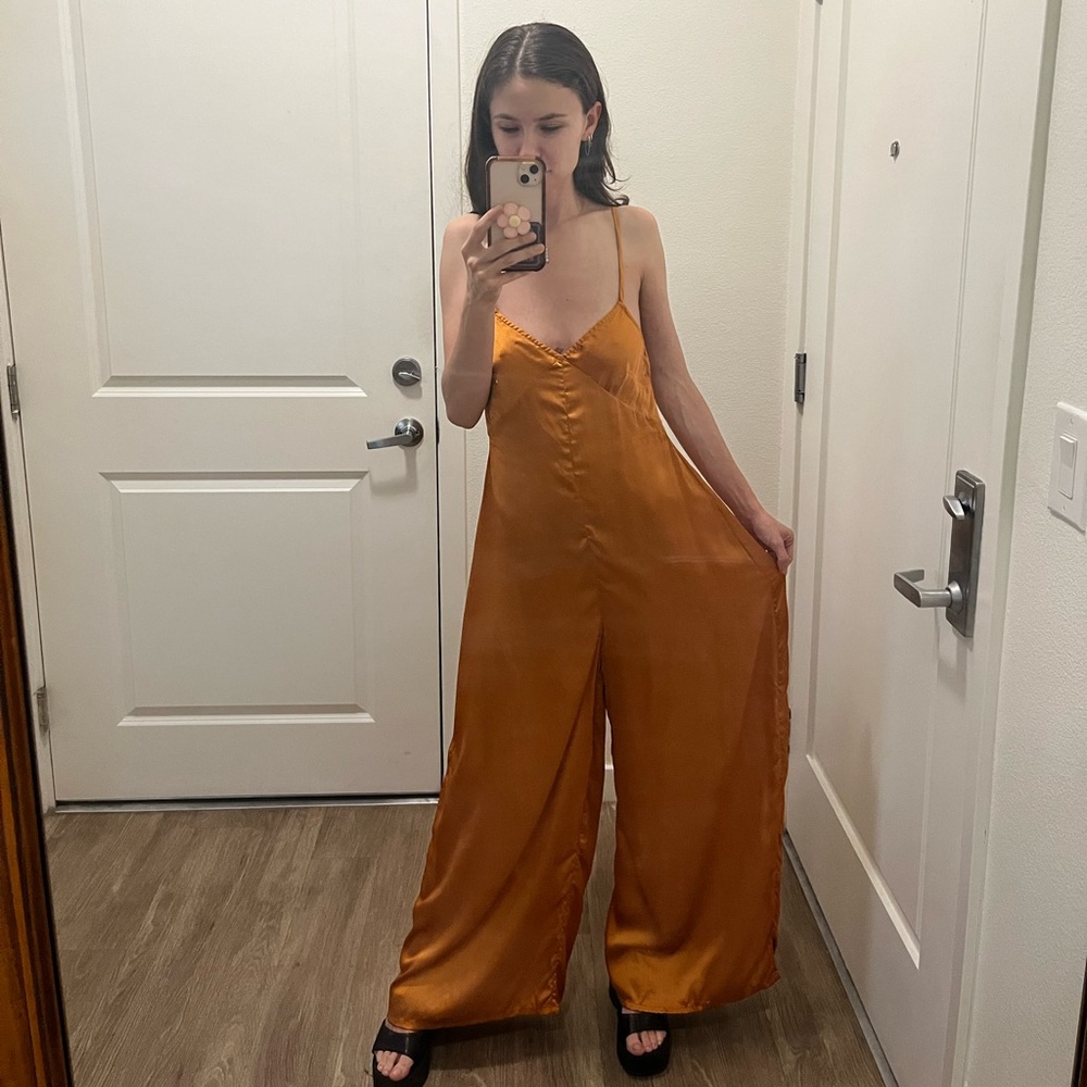 Silky Wide-leg Jumpsuit